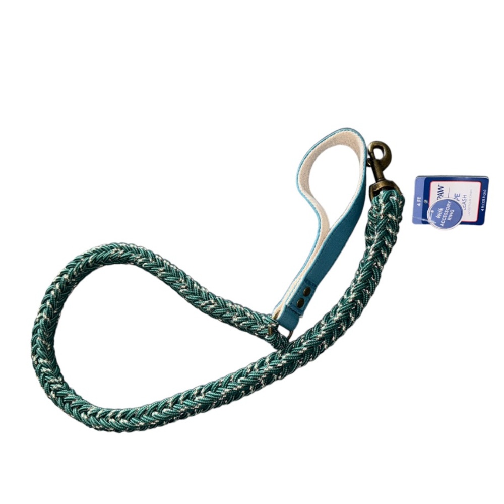 Top Paw Braided Green Dog Leash